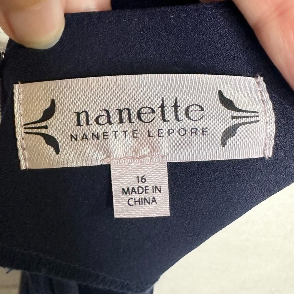 Nanette Lepore Navy Button-Detail Dress - Picture 13 of 15